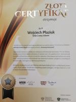 Udanin - Gmina Udanin i wjt gminy Wojciech Paziuk otrzymali zoty certyfikat