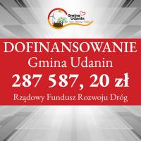 Udanin - 287 587, 20 z dofinansowania dla gminy Udanin 