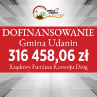 Udanin - 316 458, 06 z dofinansowania dla gminy Udanin